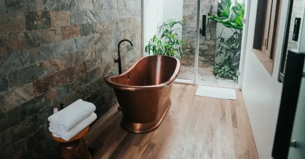 Masculine Bathroom Ideas: 10 Sophisticated Designs for the Modern Man 22 bathroom with big bathtub