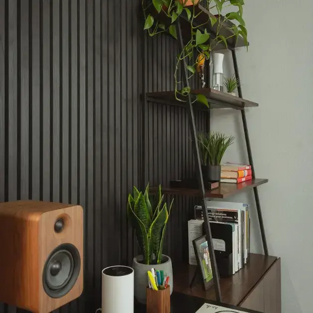 industrial masculine home office storage