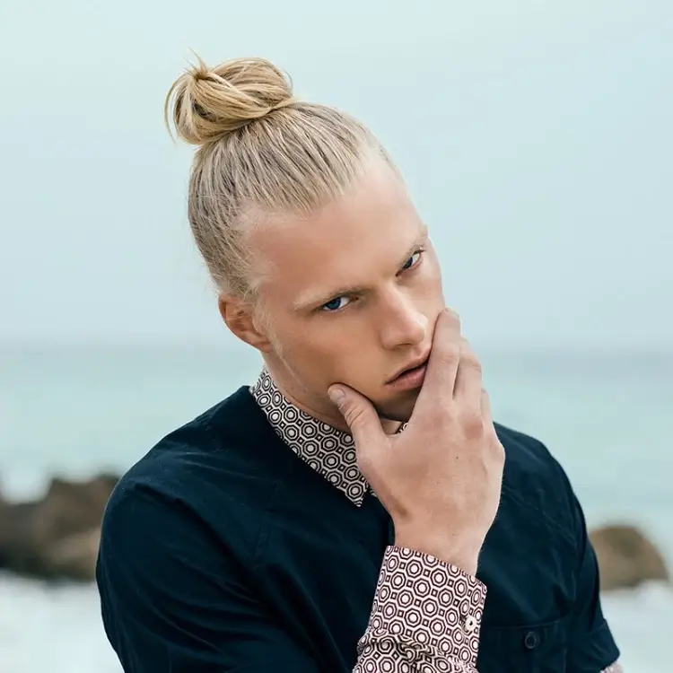30+ Blonde Hairstyles Mens 2024 You’ll Absolutely Love 28 blonde top knot mens hairstyle