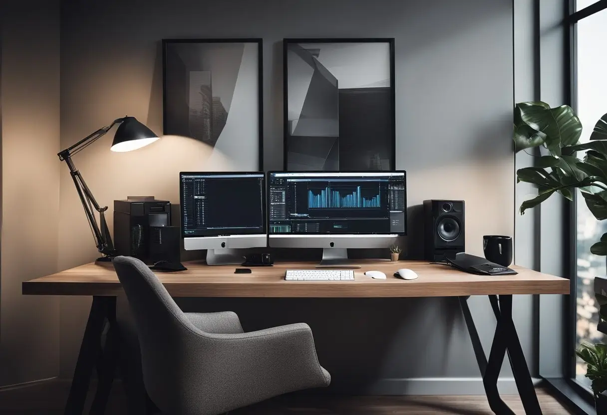masculine office decor